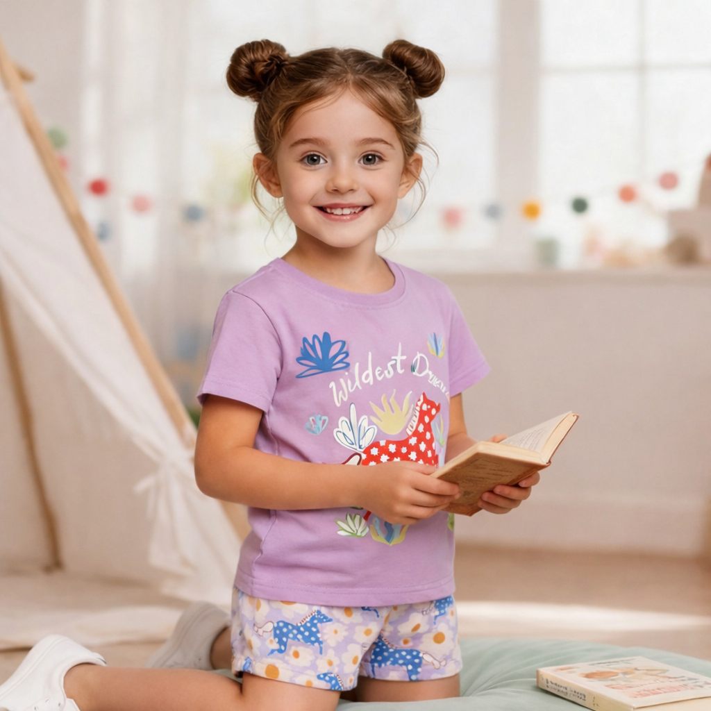 Girls’ Cotton Pony Set / 4–12Y