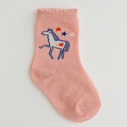 Long Cotton Socks Unicorn Design Size 4-5y