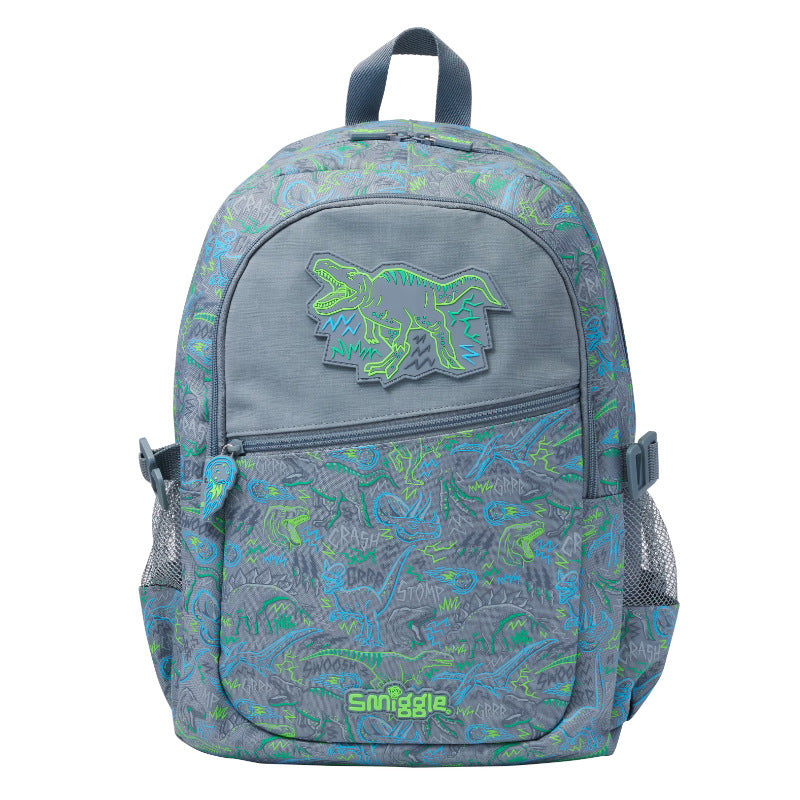 Smiggle Light Green Dinosaur Backpack | (G1–G3) | 42cm