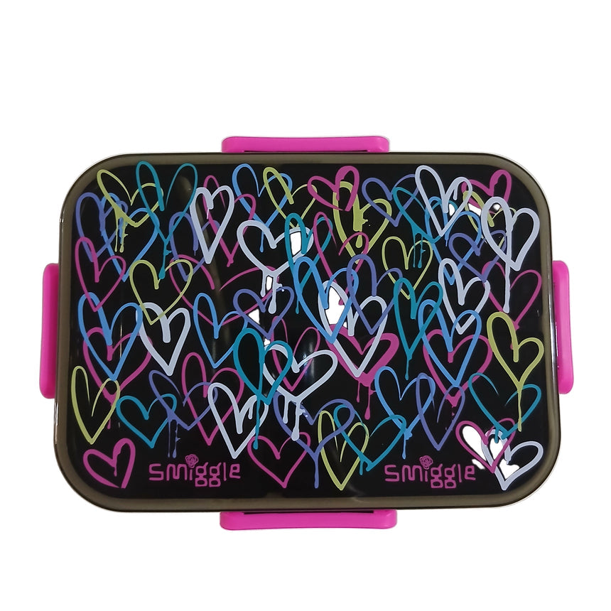 Smiggle Lunch Box - Hearts | 21x16.5x6cm