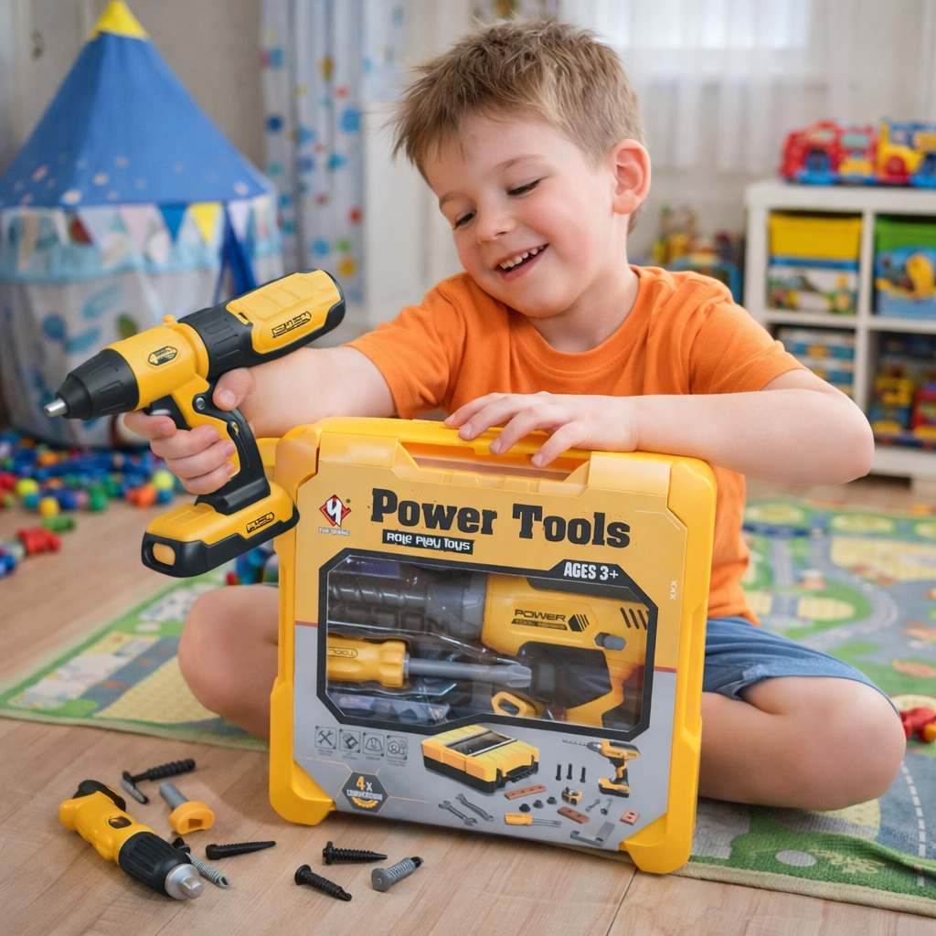 Power Tools Box - Role Play Toys With Power Drill | 3+