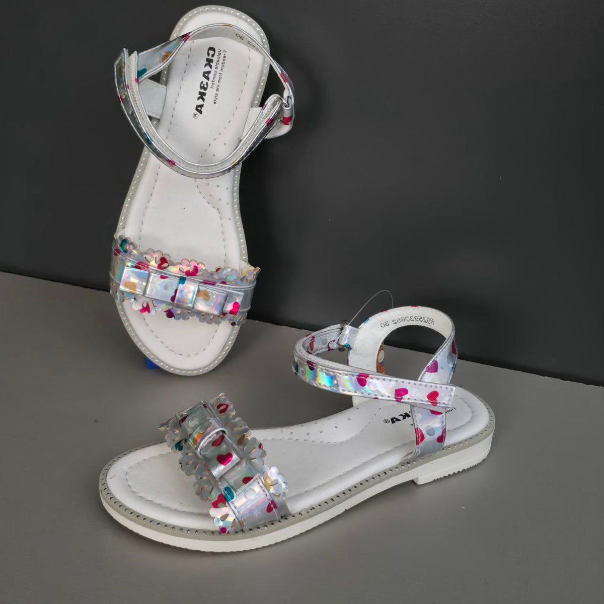 Sandals Shlik Shlak For Girls Heart Design Leather Insole Size 29-30