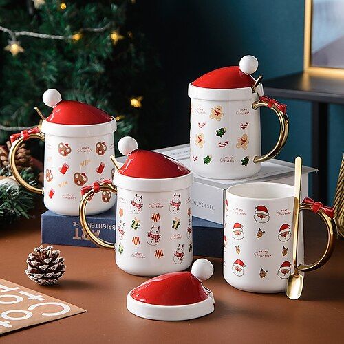 Christmas Mug With Cover And Spoon