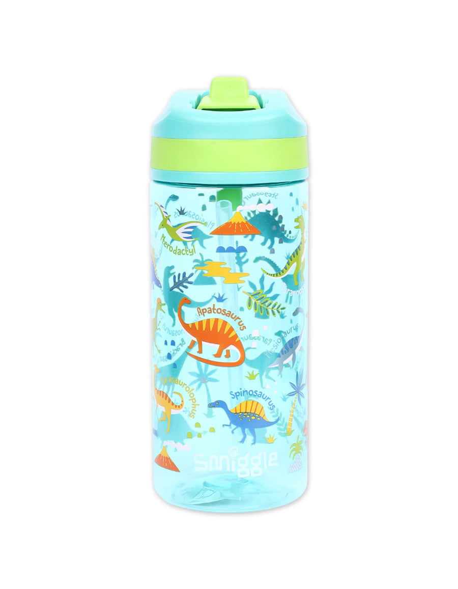 Smiggle Water Bottle Green Dinosaur 440 ml