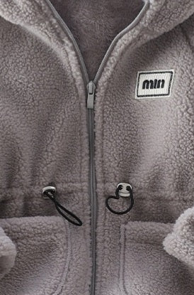 Kids Cozy Teddy Fleece Hooded Zip Jacket Size 3-14y