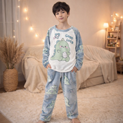 Kids’ Warm Dinosaur Pajama Set | 3–4Y