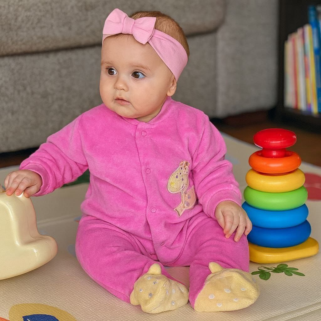 Jumpsuit For Baby Girl Giraffe Design 0-12m