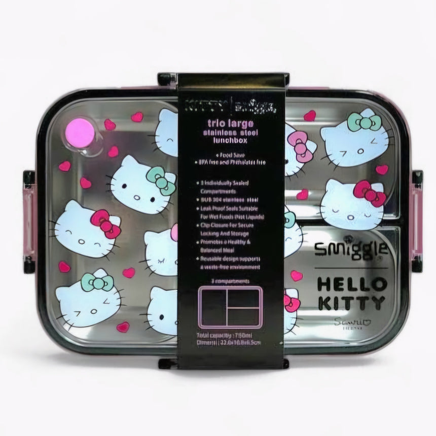 Smiggle Hello Kitty Lunch Box Stainless Steel 23cm