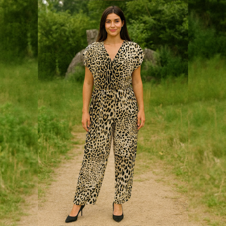 Women's Lion Print Jumpsuit by PrettyLittleThing | M