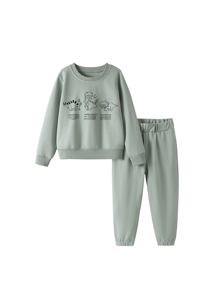 Kids’ Cotton Dinosaurs Outfit Set / 4–10Y