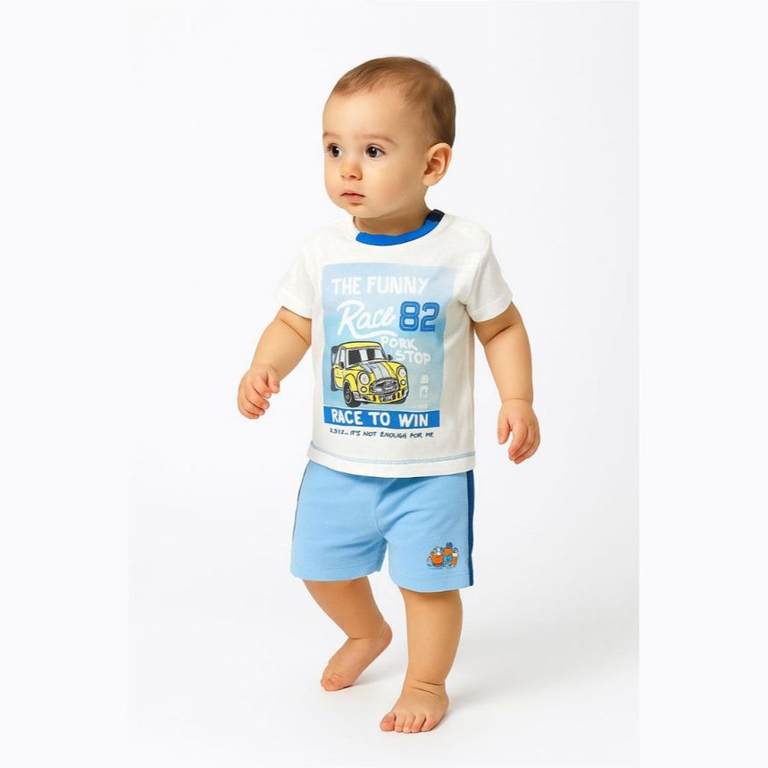 Boys’ Cotton Race Car Outfit / 12–18M