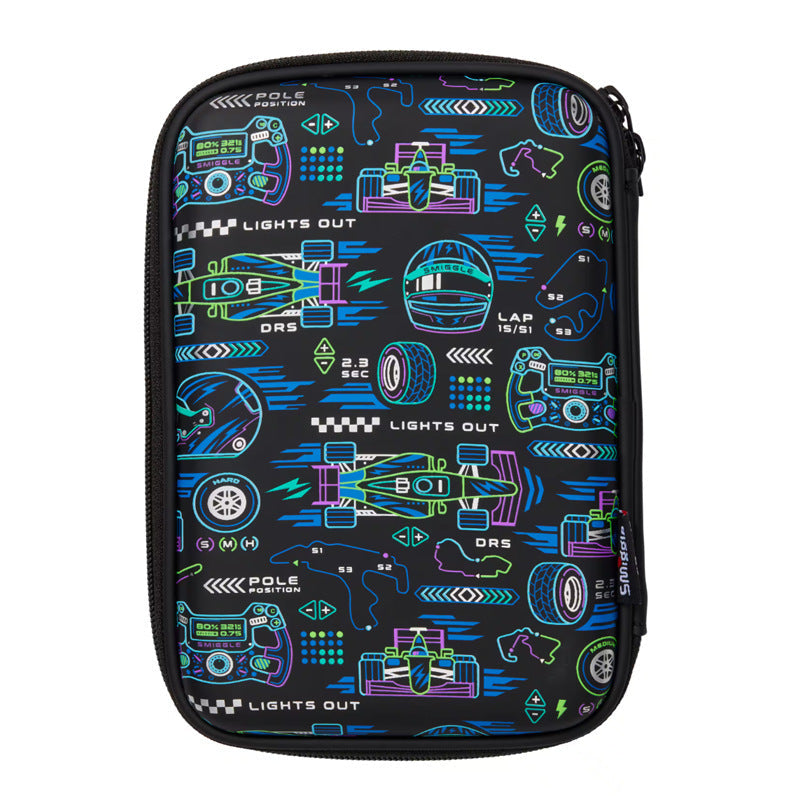 Smiggle Hardtop Pencil Case Accelerate Car 16.5 x 22 cm