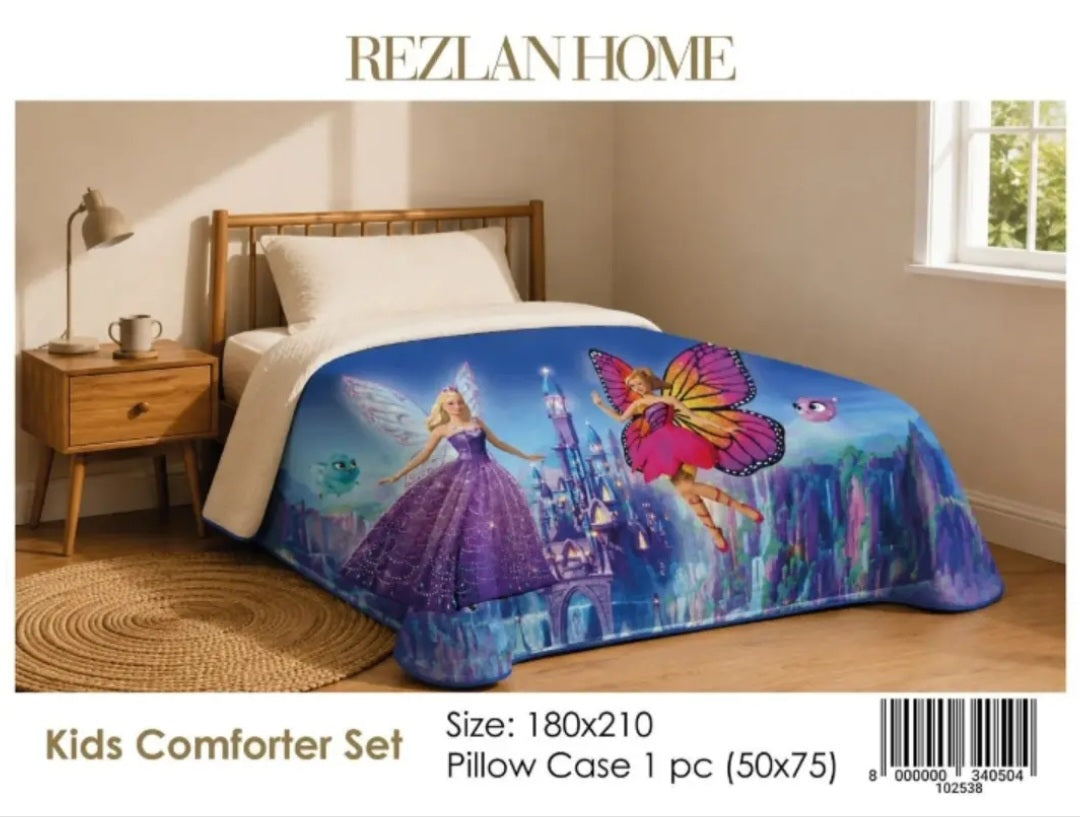 Kids Comfort Set Cover Bed And Pillow Case 180x120cm