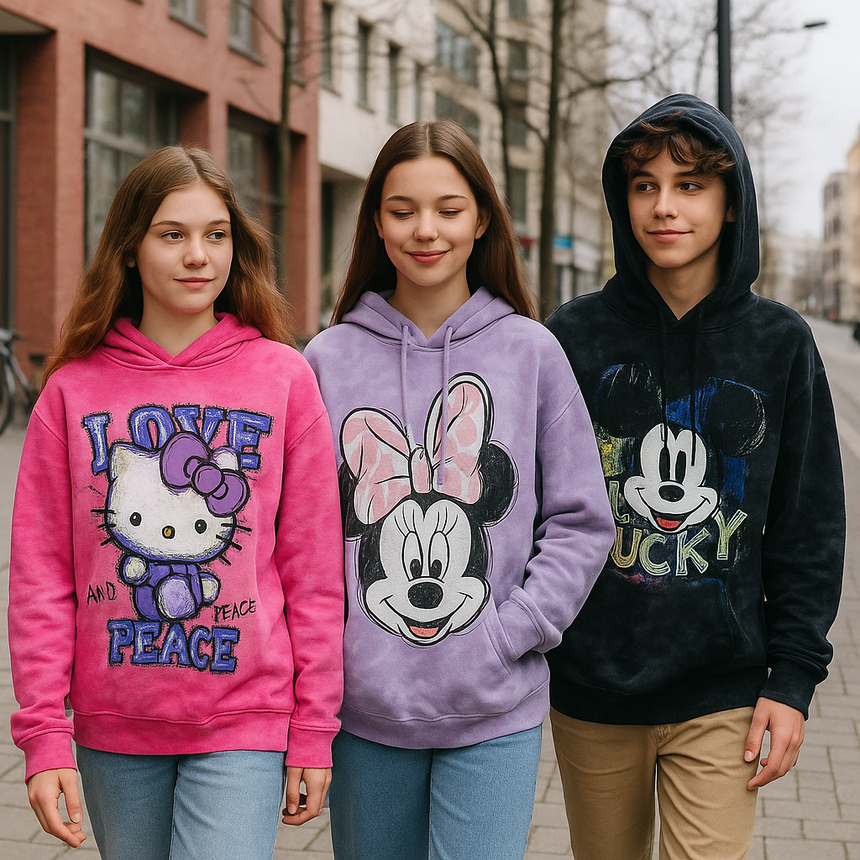 Hello Kitty, Minnie & Mickey Hoodie | One Size S–L