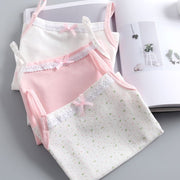 Girls Cotton Tank Tops (3 pcs) – Light | Size 2–10Y