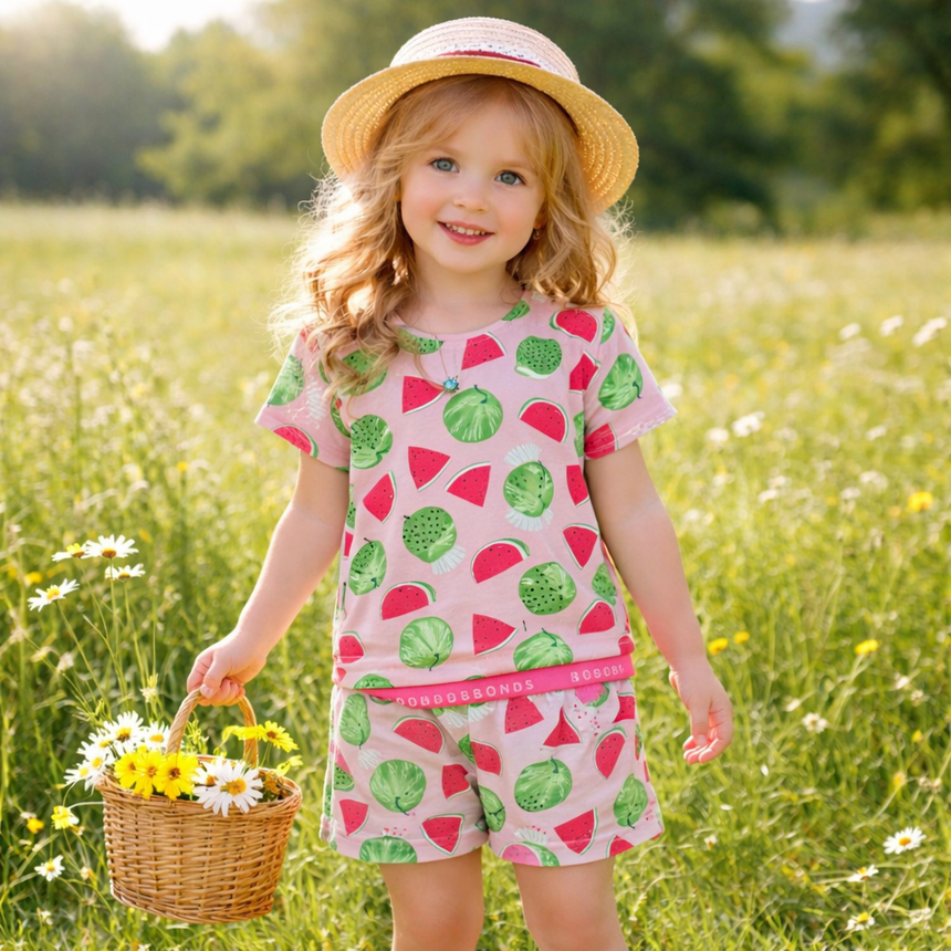 Kids’ Cotton Watermelon BOND Pajama Set | 3Y