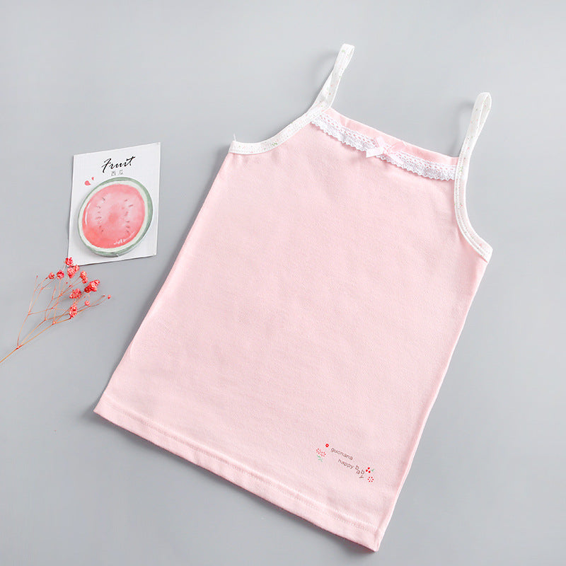 Girls Cotton Tank Tops (3 pcs) – Light | Size 2–10Y