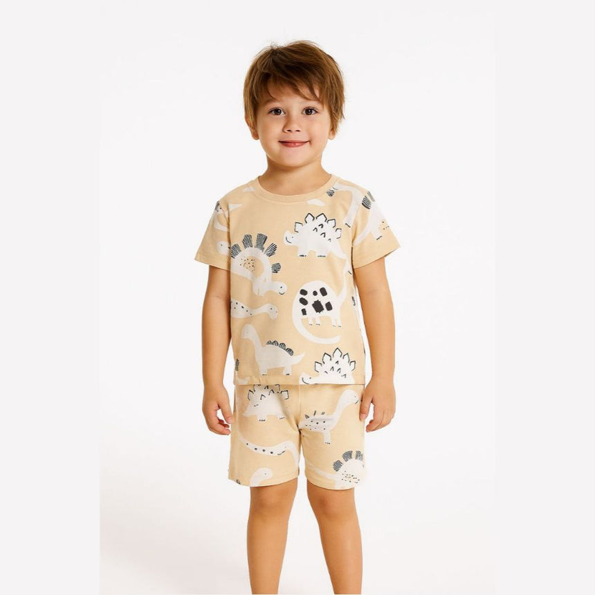 Boys’ Cotton Dinosaur Outfit / 4–8Y