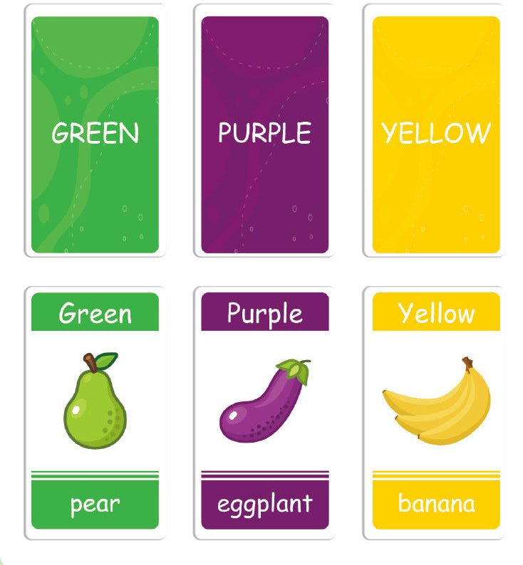 Toddler Learning Flash Cards 58 Double-Sided Cards