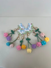 Handmade Crochet Tulips Keychains / Bag Charm