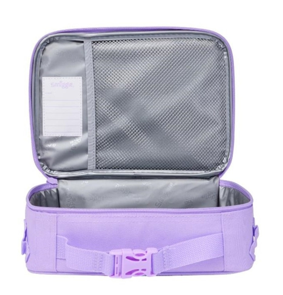 Smiggle Lunch Bag Attach Purple Unicorn 25x19x8cm