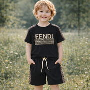 Boys’ Cotton Fendi Summer Set / 5–6Y