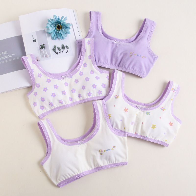 Girls Cotton Underwear 2–12Y – Purple Flower | Build Your Own Set