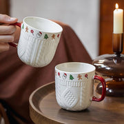 Christmas Knit Ceramic Mugs