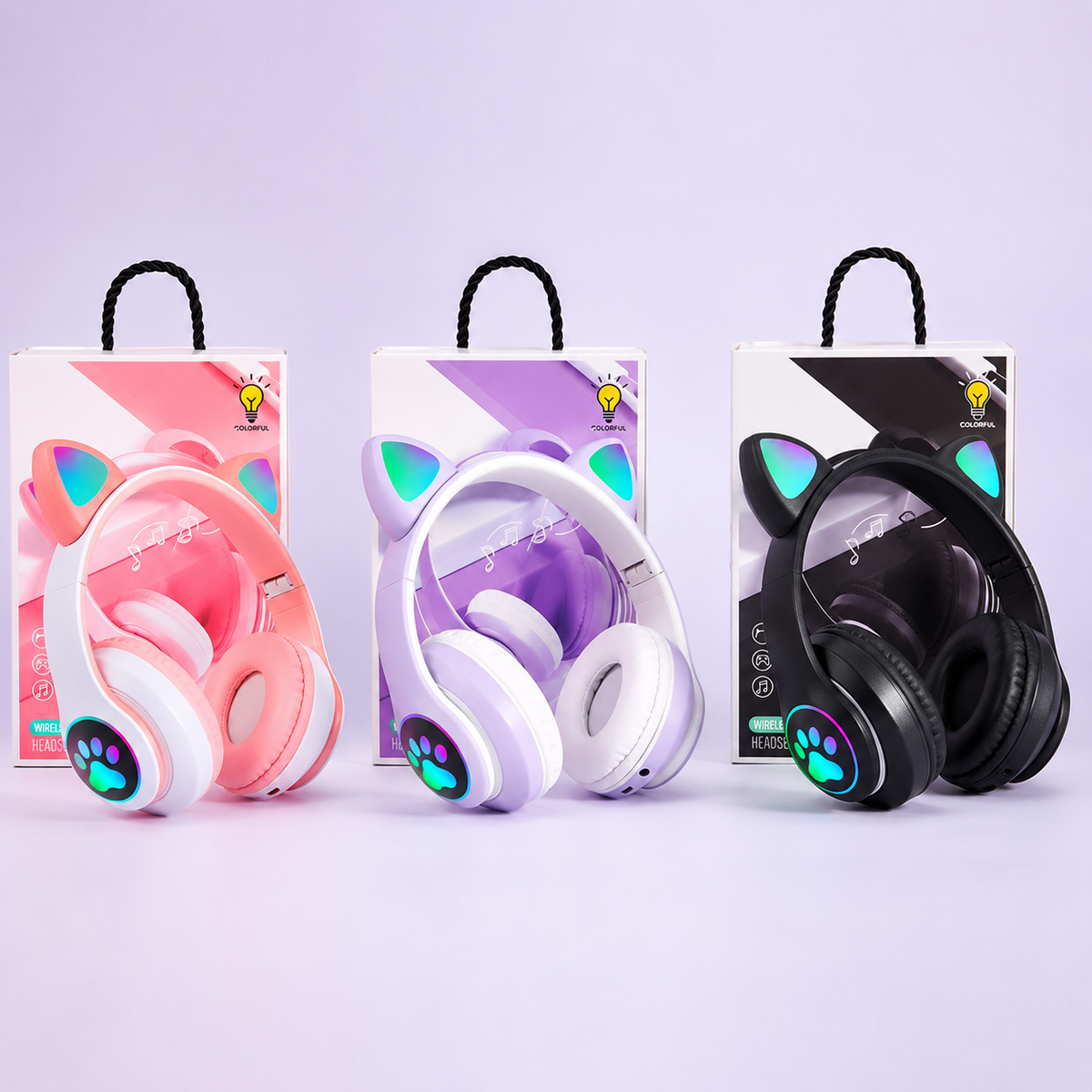 Cute Cat Ear Wireless Headphones