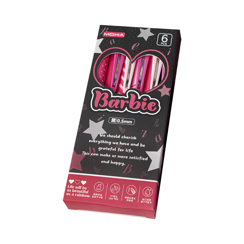 Jouka Joue Barbie Black Head Pen Pack of 6