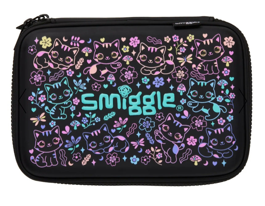 Smiggle Pencil Case| Hardtop | Black Cat