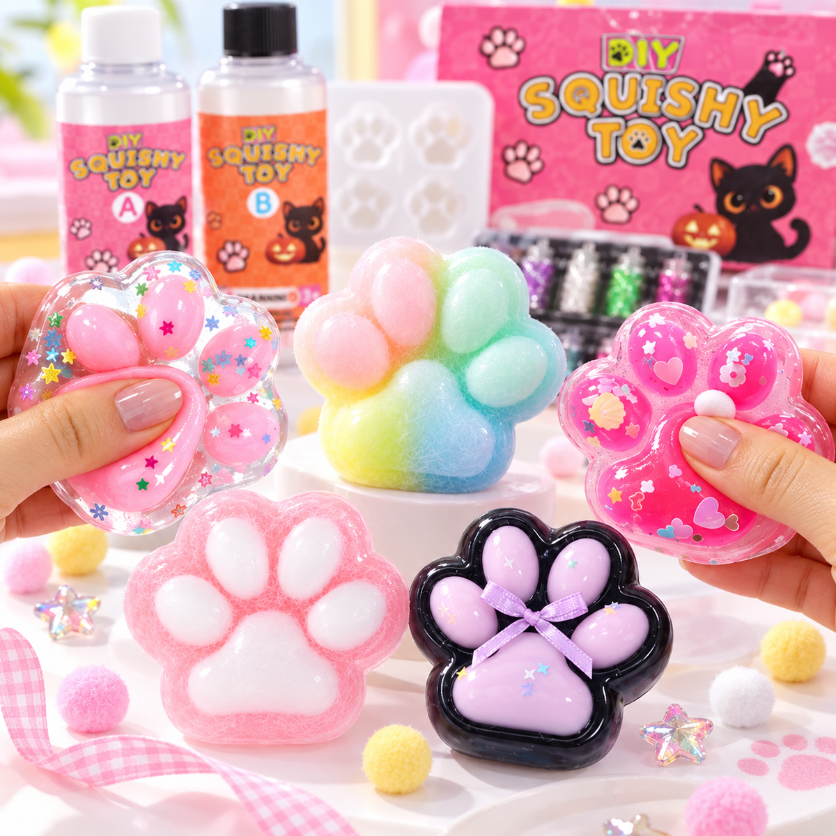 DIY Squishy Cat Paw Kit