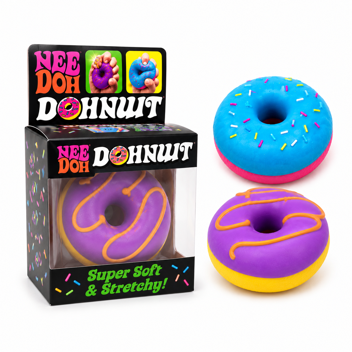 NeeDoh Squishy Donut Squeeze Toy | Soft Stress Relief | 3+