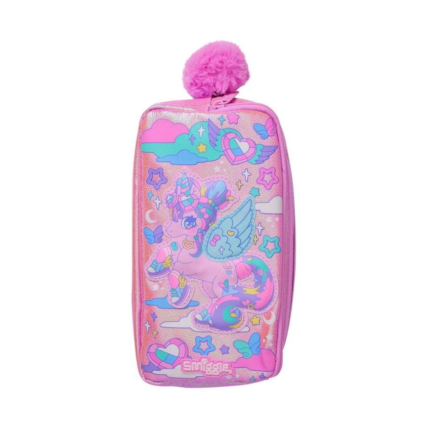 Smiggle Pink Unicorn Pencil Case