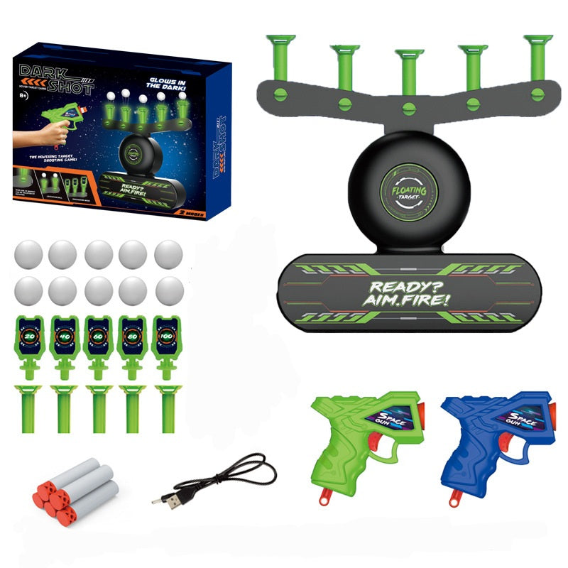 Glow-in-the-Dark Floating Target Shooting Game 2 Blasters 10 Balls