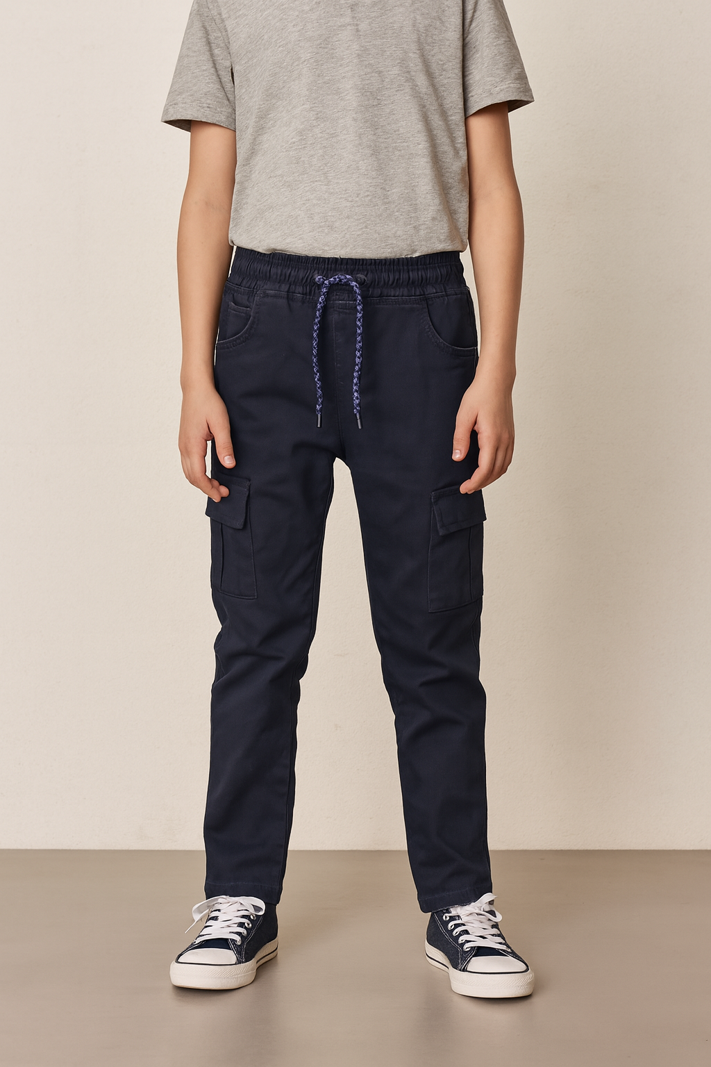 Navy Blue Unisex Pants for Kids | 4–10Y