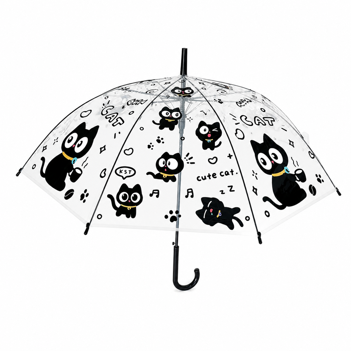 Kids Transparent Dome Umbrella – Assorted Designs, 85 cm
