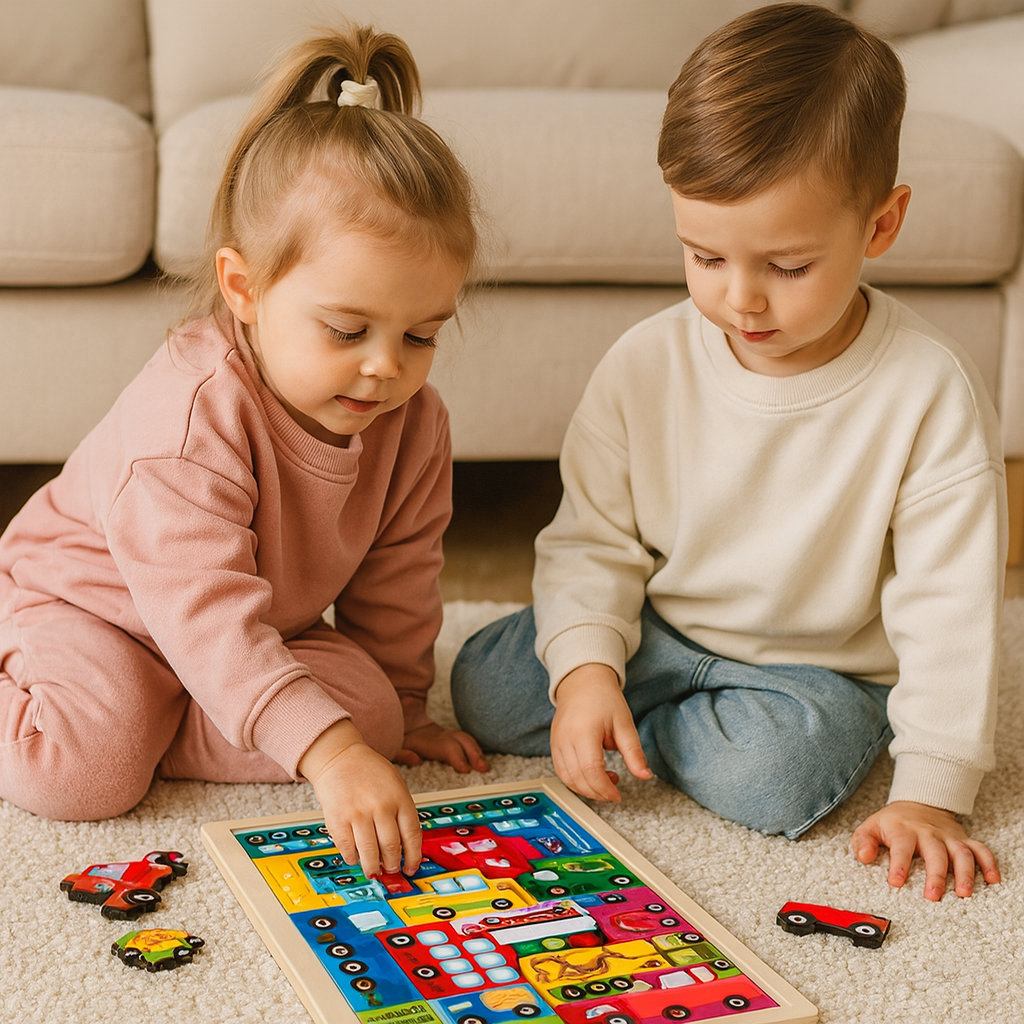 Jouka Joue Puzzle Board Vehicles Educational Toy