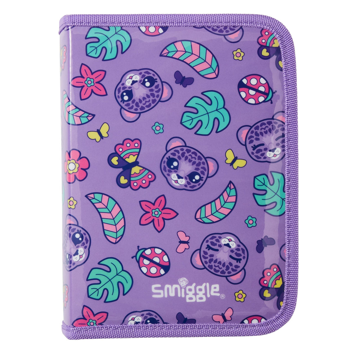Smiggle Stationery Kit | Purple Leopard | 22cm