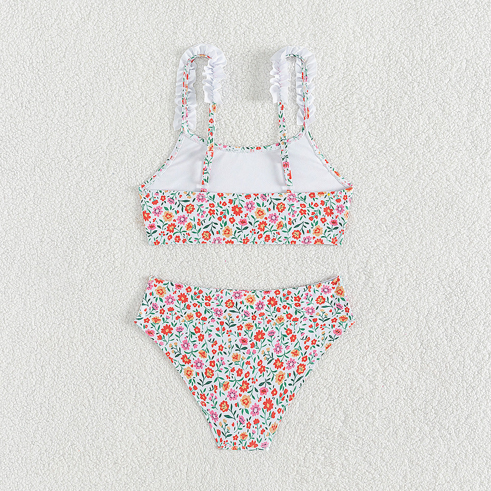 Girls Swimsuit Flower - 2pcs |Size 5-14y