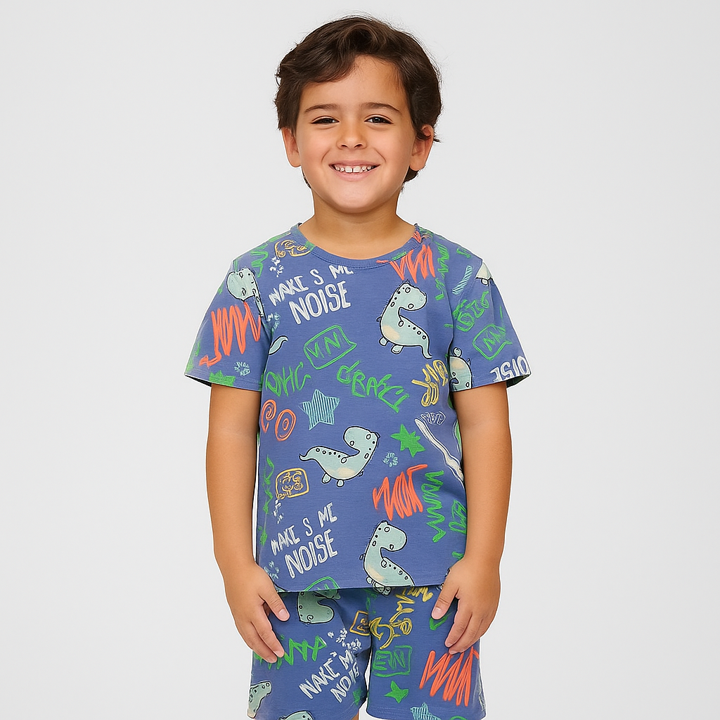 Kids’ Cotton Dinosaur Pajama Set | 6Y