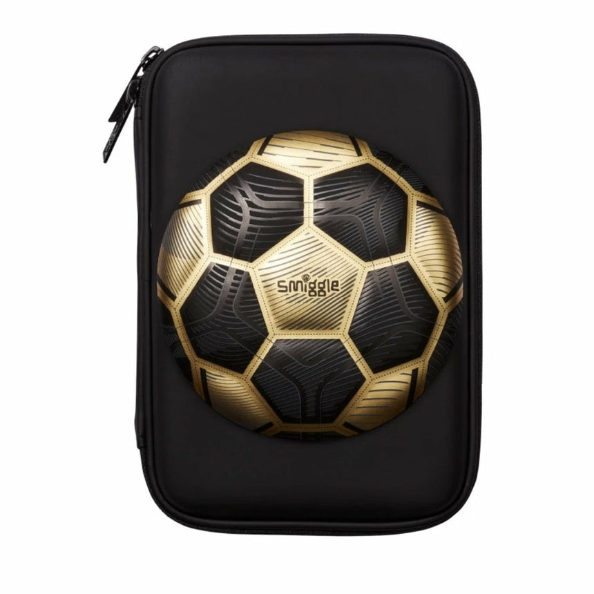 Smiggle Hardtop Pencil Case Gold Football