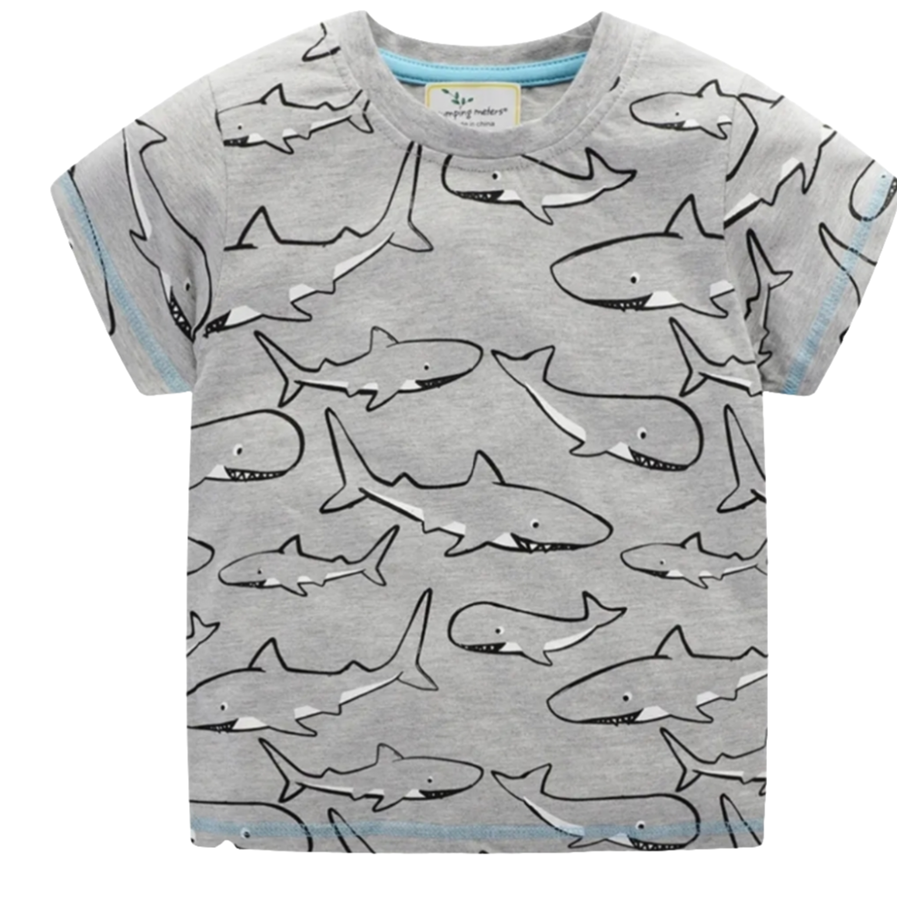 Boys’ Cotton Shark T-Shirt | 4–6Y