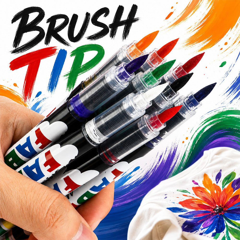 Fabric Brush Markers – 12 / 24 / 36 Colors