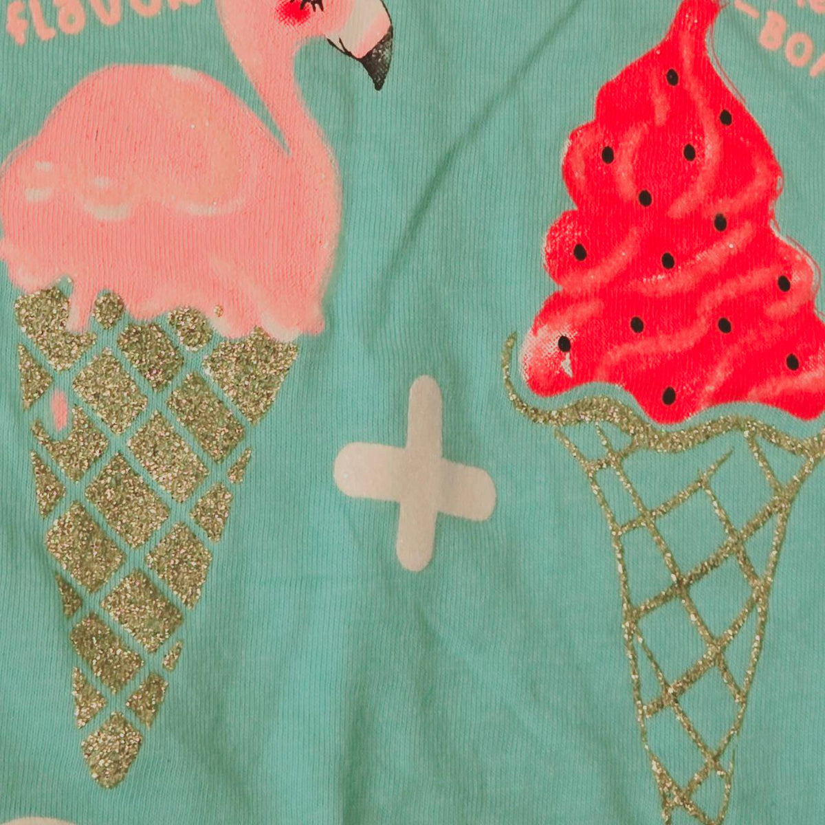Girls’ Ice Cream & Flamingo Print Top | 3–4Y