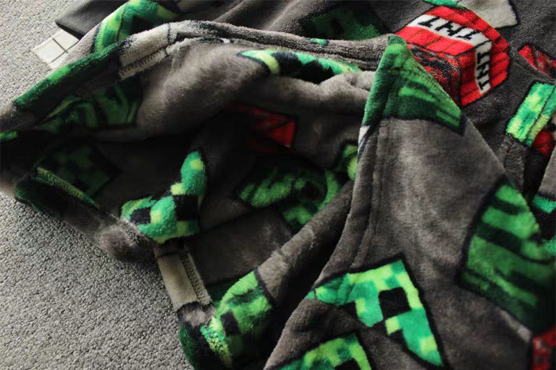 Minecraft Warm Fleece Hoodie Size 6-16Y