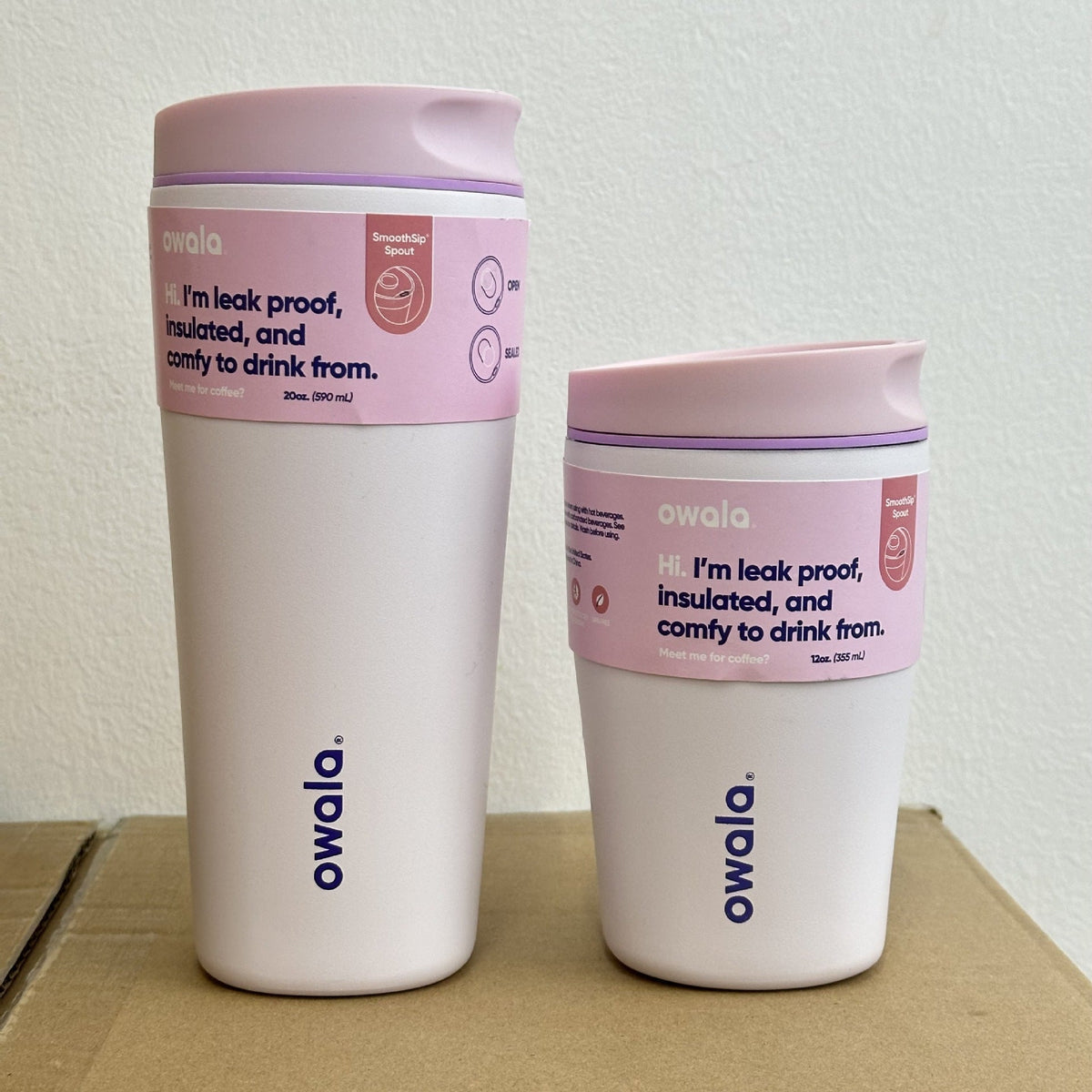 Owala SmoothSip - Free Sip - Leak Proof - Stainless Steel - Bottles - 350 mL-590 mL