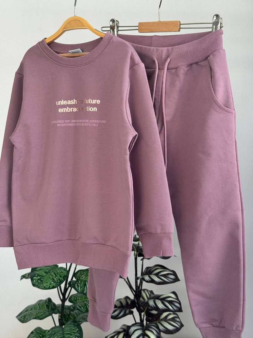 Kids’ Dusty Purple Cotton Outfit Set / 5–6Y