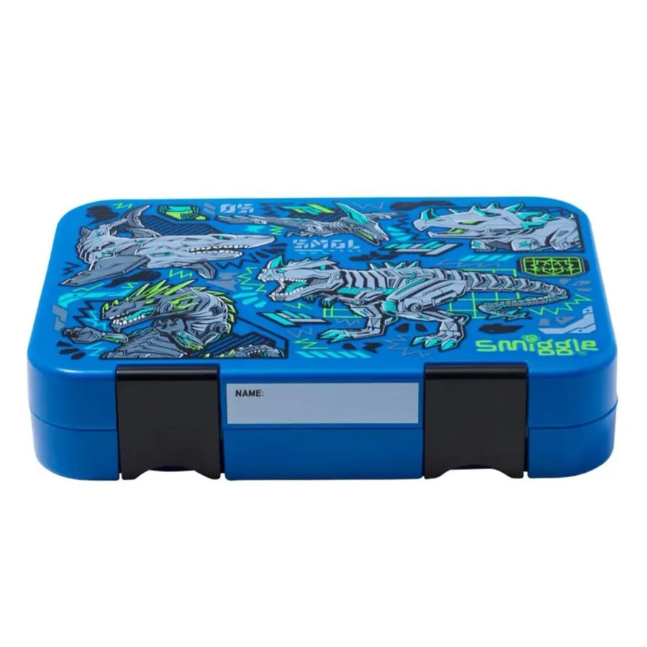 Smiggle Lunch Box Blue Dragon 21x15x4.5cm