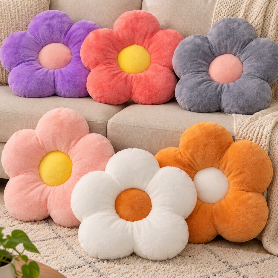Soft Plush Flower Chair Cushion & Decor – 50cm